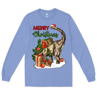 Merry Christmas Brachiosaurus Long Sleeve Tee | Teevron