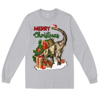 Moon Dust merry christmas brachiosaurus Long Sleeve Tee - LillyAllenDesigns