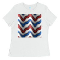 White 4th july stripes seamless pattern Ladies Tee - BundleAndBundleShop