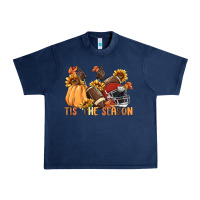 Navy tis' the season Urban Heavy Tee - MaliasSmallBusiness