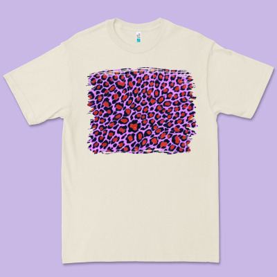 Lilac Leopard With Red Glitter Premium Tee Designed By Artiststas