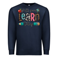 Navy y'all gonna learn today Premium Sweatshirt - OliviaCreatesArt