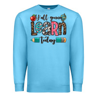Ocean Blue y'all gonna learn today Premium Sweatshirt - OliviaCreatesArt