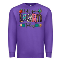 Purple y'all gonna learn today Premium Sweatshirt - OliviaCreatesArt