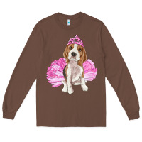 Chestnut balerina beagle with tutu Long Sleeve Tee - RanaPortraitStore