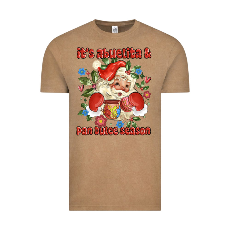 Its Abuelita And Pan Dulce Season Mexican Santa Vintage Tee by MaliasSmallBusiness | Teevron