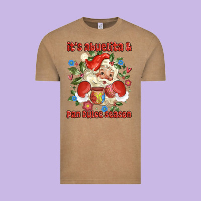 Its Abuelita And Pan Dulce Season Mexican Santa Vintage Tee Designed By Maliassmallbusiness