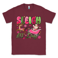 Burgundy sleigh all day Classic Tee - MaliasSmallBusiness