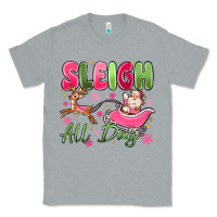 Heather Grey sleigh all day Classic Tee - MaliasSmallBusiness