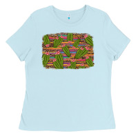 Baby Blue cinco de mayo cactus Ladies Tee - Artiststas