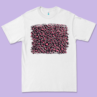 Pink Leopard With Pink Glitter Premium Tee Designed By Artiststas