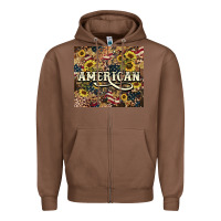 Chestnut American tumbler 4th of july Zipper Hoodie - HowdyJamesFarm