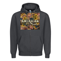 Smoke American tumbler 4th of july Zipper Hoodie - HowdyJamesFarm