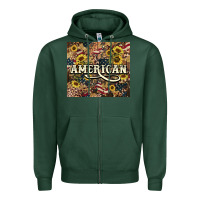 Sports Green American tumbler 4th of july Zipper Hoodie - HowdyJamesFarm