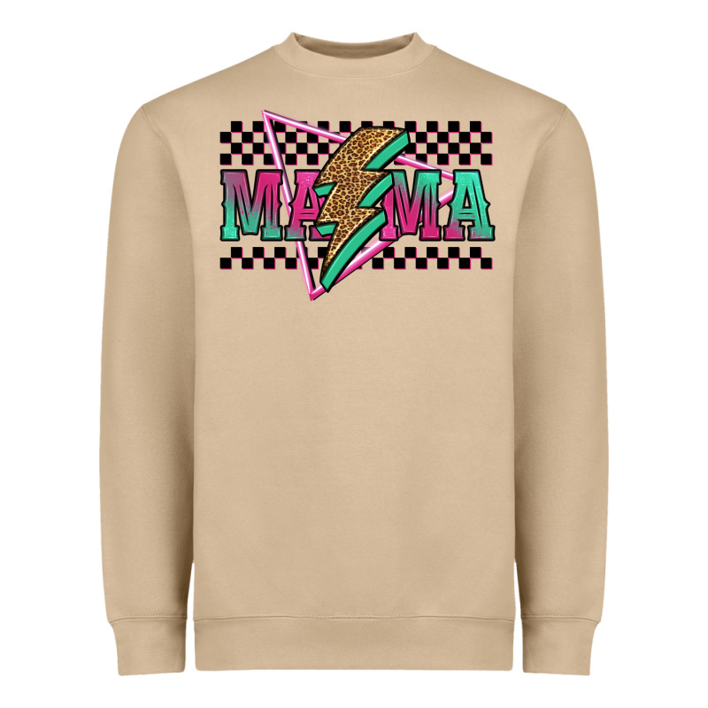 Mama Techno Lightning Bolt Heavyweight Sweatshirt by Jasminsmagicworld | Teevron