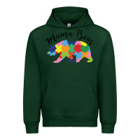 Forest Green mama bear Urban Hoodie - CowhideDigitalArt