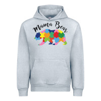 Heather Grey mama bear Urban Hoodie - CowhideDigitalArt