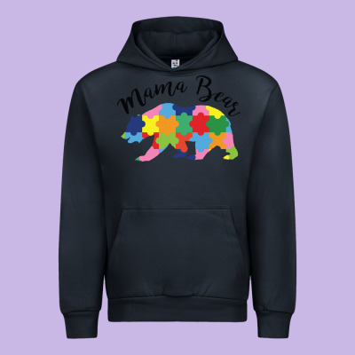 Mama Bear Urban Hoodie Designed By Cowhidedigitalart