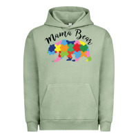 Pigment Oil Green mama bear Urban Hoodie - CowhideDigitalArt