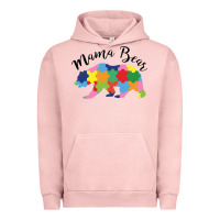 Pigment Salmon mama bear Urban Hoodie - CowhideDigitalArt
