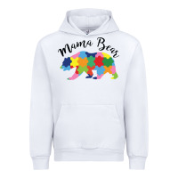 White mama bear Urban Hoodie - CowhideDigitalArt