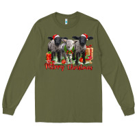 Army Green merry christmas baby sheeps Long Sleeve Tee - LillyAllenDesigns
