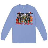 Colony Blue merry christmas baby sheeps Long Sleeve Tee - LillyAllenDesigns