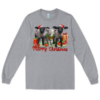 Heather Grey merry christmas baby sheeps Long Sleeve Tee - LillyAllenDesigns