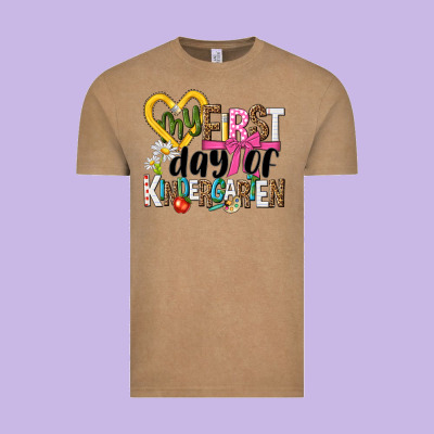 My First Day Of Kindergarten Vintage Tee Designed By Nancycooperartshop