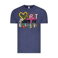 Vintage Denim my first day of kindergarten Vintage Tee - NancyCooperArtShop