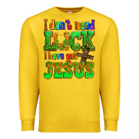 Lemon St. Patrick's I dont need luck i have got Jesus Premium Sweatshirt - OliviaCreatesArt