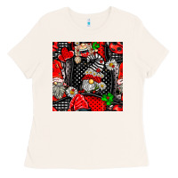 Bone ladybug gnomes seamless pattern Ladies Tee - BundleAndBundleShop