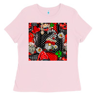 Ladybug Gnomes Seamless Pattern Ladies Tee | Teevron