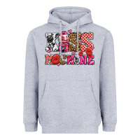 Heather Grey kiss machine with lips olivia Heavyweight Hoodie - OliviaCreatesArt
