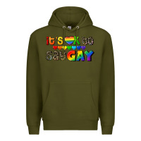 Army Green It's okay to say Gay pride Premium Hoodie - CowGirlArtShop