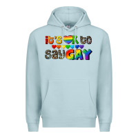 Blue Mist It's okay to say Gay pride Premium Hoodie - CowGirlArtShop