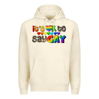 Sandshell It's okay to say Gay pride Premium Hoodie - CowGirlArtShop