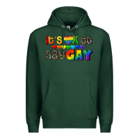 Sports Green It's okay to say Gay pride Premium Hoodie - CowGirlArtShop
