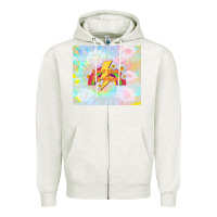 Oatmeal Heather don't worry be happy Zipper Hoodie - TumblerDesignByShophia