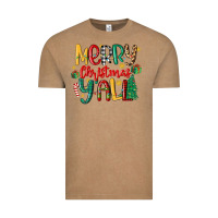 Vintage Coffee merry christmas y'all Vintage Tee - MaliasSmallBusiness