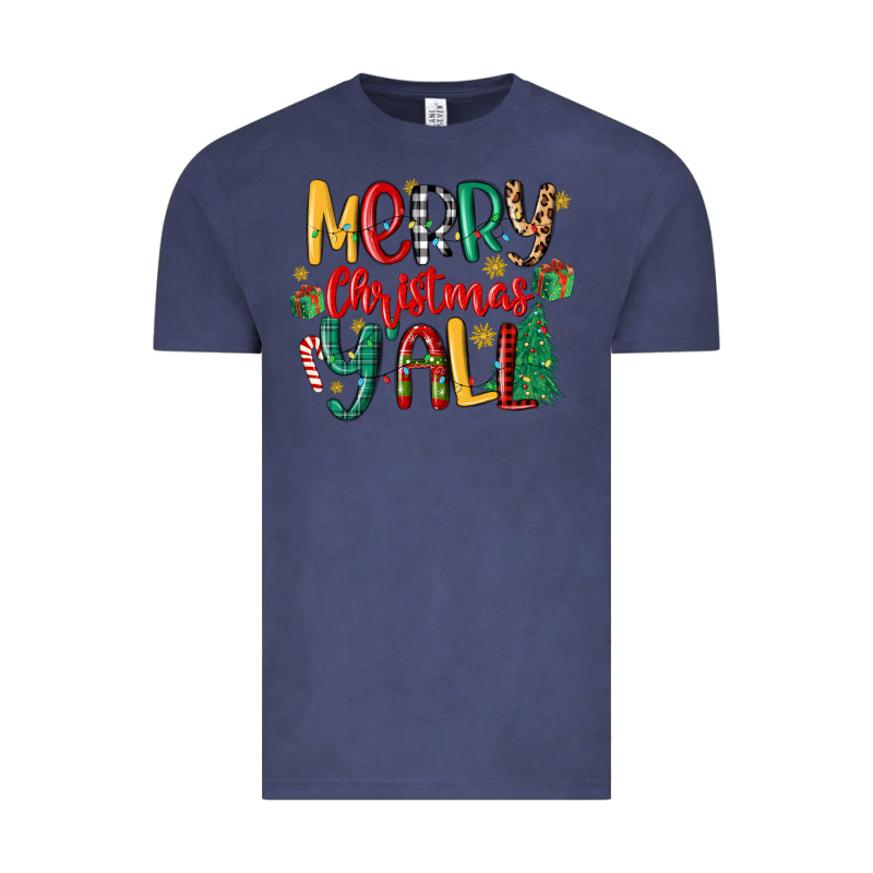 Merry Christmas Y'all Vintage Tee by MaliasSmallBusiness | Teevron
