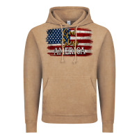 Vintage Coffee God Bless America Distressed Flag Vintage Hoodie - Jasminsmagicworld