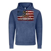 Vintage Denim God Bless America Distressed Flag Vintage Hoodie - Jasminsmagicworld