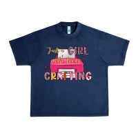 Navy just a girl who loves crafting Urban Heavy Tee - MaliasSmallBusiness