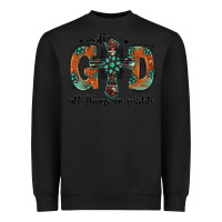Black with god all things are possible gemstone cross Heavyweight Sweatshirt - Jasminsmagicworld
