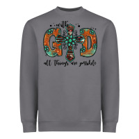 Storm with god all things are possible gemstone cross Heavyweight Sweatshirt - Jasminsmagicworld