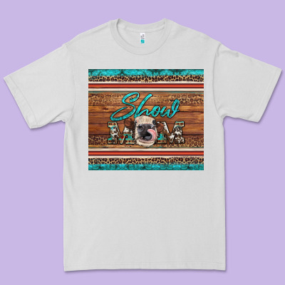 Show Mom Aztec Cowhide Leopard Heifer Premium Tee Designed By Artiststas