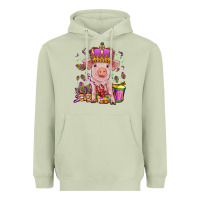 Matcha mardi gras pig Heavyweight Hoodie - OliviaCreatesArt
