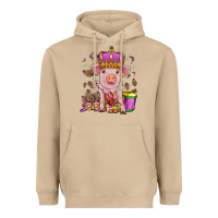 Mushroom mardi gras pig Heavyweight Hoodie - OliviaCreatesArt