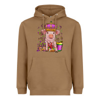 Toasted Coconut mardi gras pig Heavyweight Hoodie - OliviaCreatesArt